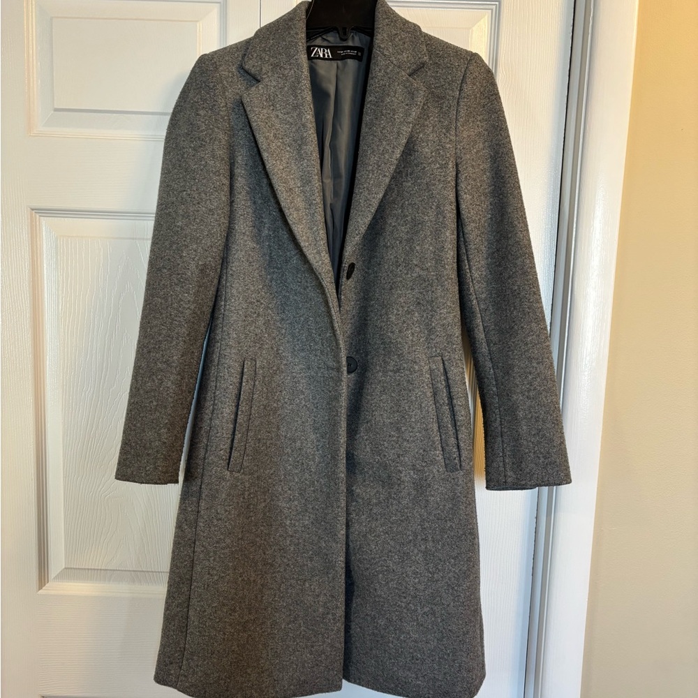 Zara Women's Charcoal Trench Coat